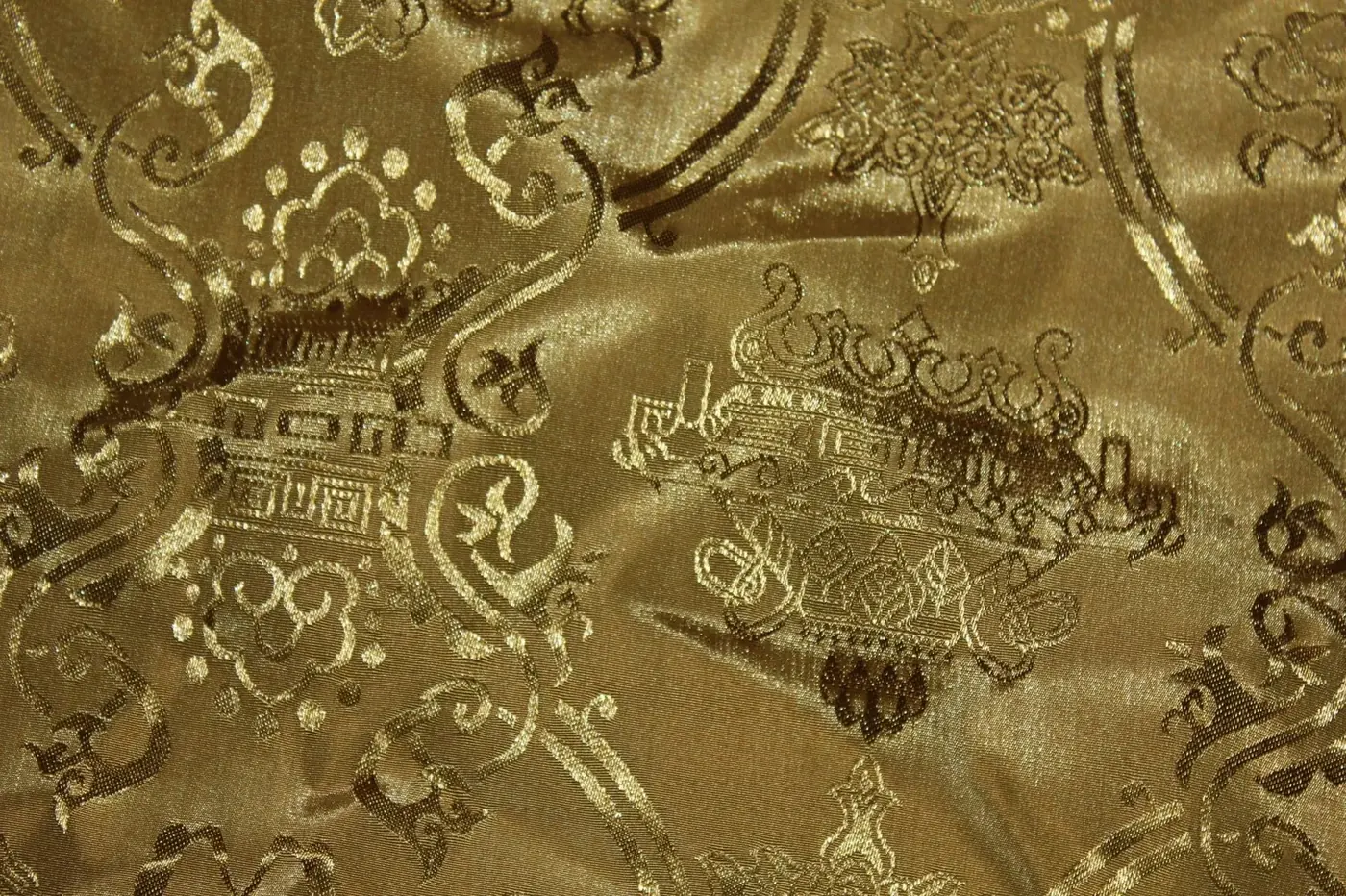 Gold silk brocade for qipao